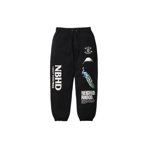 NEIGHBORHOOD BornxRaised Collaboration Черные Унисекс Вязаные Тренировочные Брюки