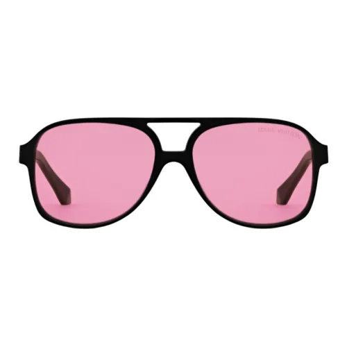 LOUIS VUITTON Металл Ацетат Aviator Солнцезащитные очки Мужские Черные