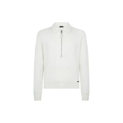 TF Кашемир Свитер Мужской Белый