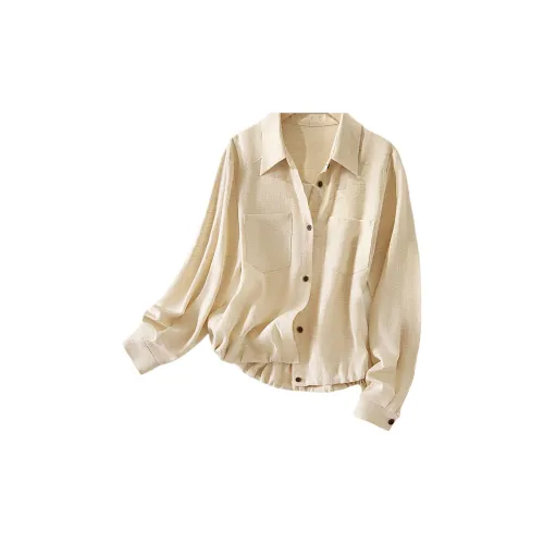 IHIMI Рубашка Женская Светлый Бежевый Misty