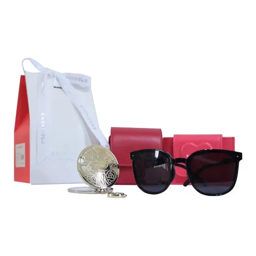 EASEHOLD Складные Солнцезащитные очки с Защитой от UV + Портативный Практичный Мини Зеркало для Макияжа Коробка с Светом и Источником