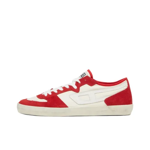 DIESEL S Leroji D 1 Low Скейтборд Кроссовки Мужские Белый Красный