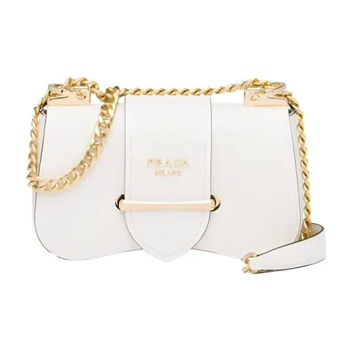 PRADA Sidonie Телячья кожа Сумка через плечо Женская Белая