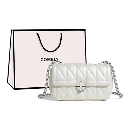 COMELY Сумка через плечо из синтетической кожи стандартная женская весенняя жемчужно-белая