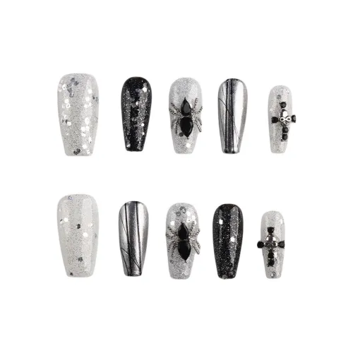 SHANGSHIQIN Готический стиль Креативный Прохладный Модный Magic Mirror Розовый False Nail 25 мм Средний LADDER Темный цвет Jump Цвет