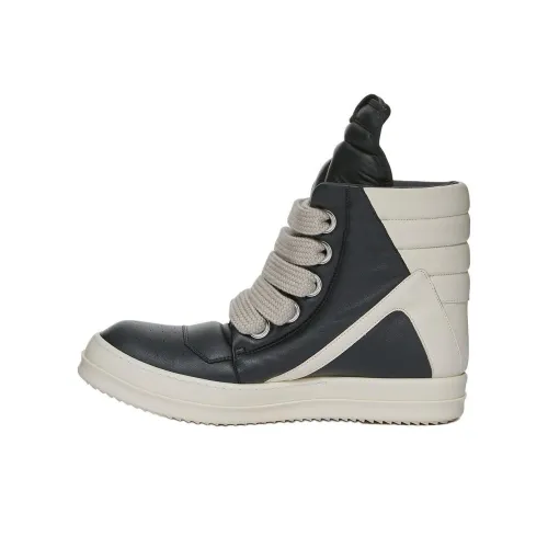 RICK OWENS совместный бренд RO Jumbo Geobasket Высокие кроссовки для скейтбординга Мужские Черно-белые