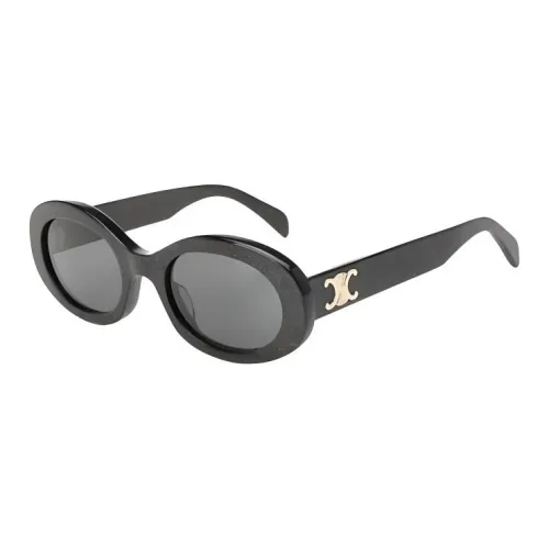CELINE Ацетат OVAL SUNGLASSES Унисекс Черный