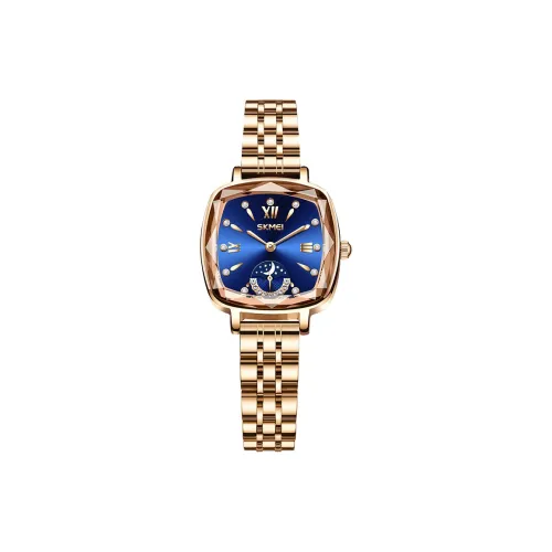 SKMEI Кварцевый механизм Часы Женские Синий циферблат