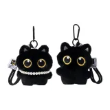 [Большеглазый черный кот + Ожерелье "Черный кот"] Парный