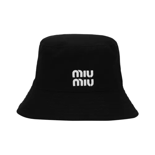 MIU MIU Полиэстер Панамы Унисекс Черный