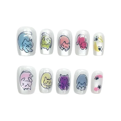 SHANGSHIQIN Креативный Ручной Рисунок Котенок Милый Осветляющий Короткий Когти 20 мм Короткий Стул Поведенческий Цвет