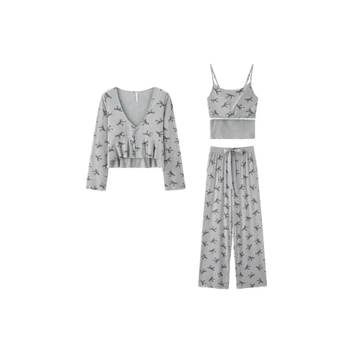 ЮЙЧЖАОЛИНЬ Pajama Комплект Женский Серый