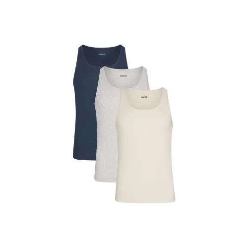 SKIMS SS25 Майка Мужская 3 Пачка ECRU MULTI Natural Multicolor