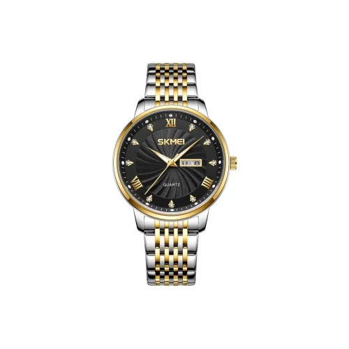 SKMEI Кварцевый механизм Часы Мужские Черный циферблат