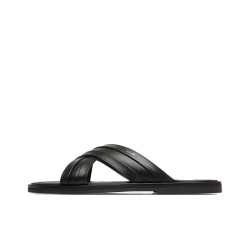 BALLY Slip-resistant Slippers Men's Black BALLY Противоскользящие шлепанцы Мужские Черные