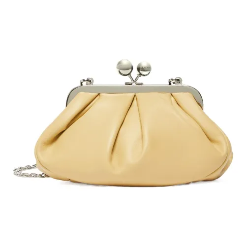 WEEKEND MaxMara Напп Кожа Одно Плечо Клатч Маленький Женский Желтый