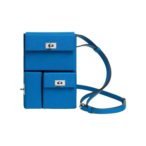 HERMES Kelly Epsom Телячья кожа Бананка Сумка на плечо Женские B3 BLEU Занзибар Танзанийский Синий