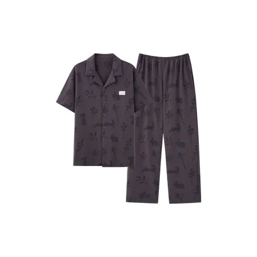 Gongdie Пижамный комплект Мужской Темно-серый