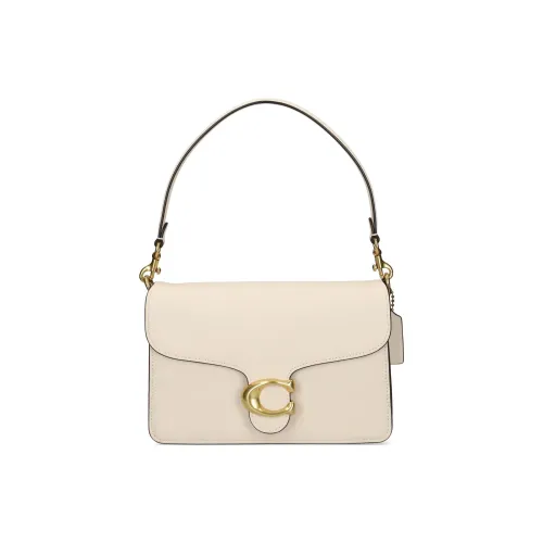COACH Tabby GRAIN LEATHER Сумка через плечо Средняя Женская Мел Белый