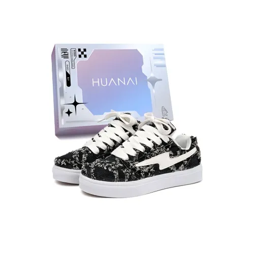 HUANAI Низкие кроссовки для скейтбординга унисекс черные