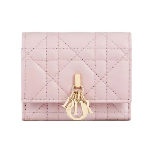 DIOR My Dior Sheepskin Wallet Women's Light Pink