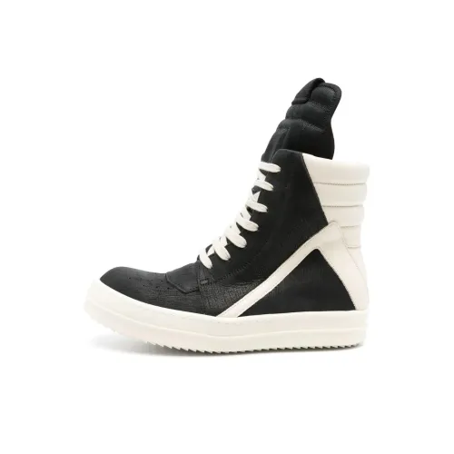RICK OWENS совместный бренд RO Geobasket Высокие Кроссовки для скейтбординга Женские Черные