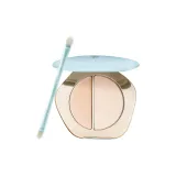 Двухкомпонентный комплект A: Хайлайтерная кисть Palette #02 для светлой кожи, тон 8г + двойная комбинированная хайлайтерная кисть