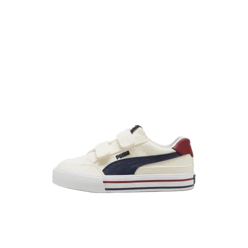 PUMA Court Classic Collection Детские Скейтбординги Низкие Топы Бежево-Синие Kids