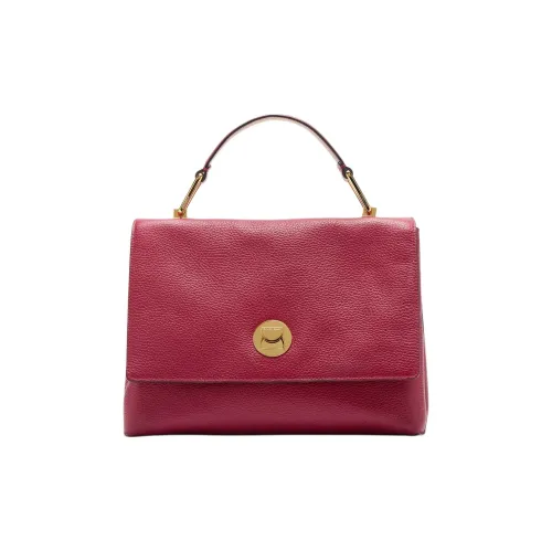 COCCINELLE Коровья кожа Крупнозернистая текстура Одно плечо Сумка Средний размер Женский Бордовый