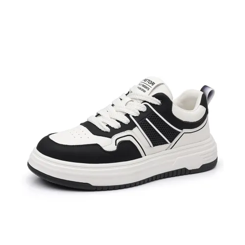 Кроссовки для скейтбординга Kuding MID Топ Черный Белый Мужской