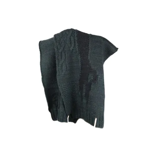 MM6 Maison Margiela Совместный бренд Шерсть Нейлон Акрил Альпака Палантины Унисекс Зеленый