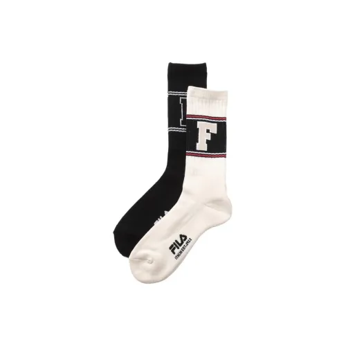FILA 2 пачки черных + белых мужских носков до колена