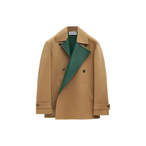 LOEWE SS25 Пальто Мужское Хаки Зеленый