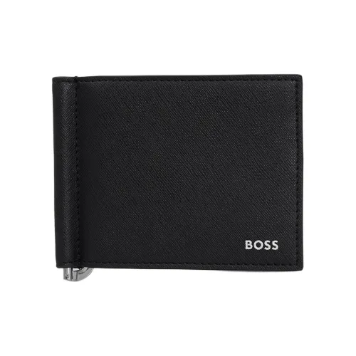 BOSS Кожа Кошелек Мужской Черный