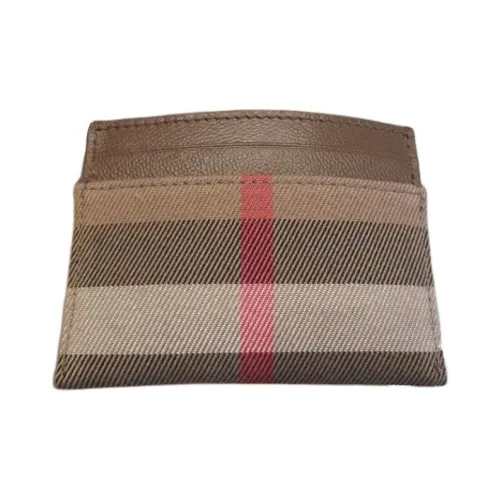 Burberry Кожа Панелированная Холст Картхолдер Мужской Коричневый Сливочный