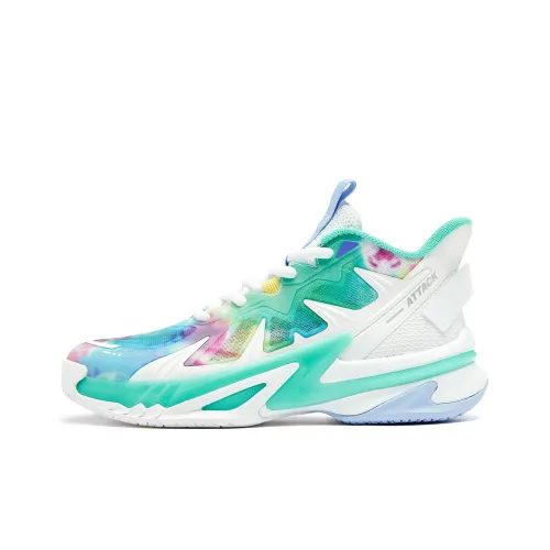 QIAODAN Амортизация устойчивый к истиранию дышащий MID детские баскетбольные кроссовки изумруд