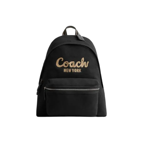COACH Cargo Ткань Рюкзак Большой Женские Черный