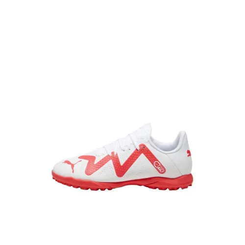 PUMA FUTURE Play TT Детские футбольные бутсы Низкий топ Белый Красный Kids