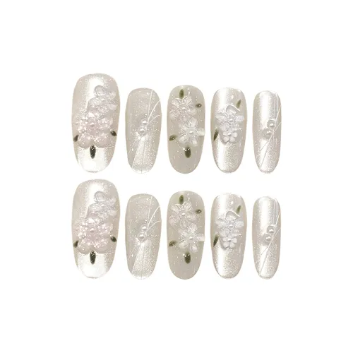 SHANGSHIQIN Прозрачный Песочно-белый Кошачий глаз Pure Desire Elegance Brightening 25mm Овал Свет Однотонный