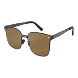 Темно-серая оправа, линзы чайного цвета