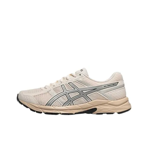 ASICS Гель Contend 4 Амортизация Износостойкий Низкий Топ Беговые кроссовки Мужские Бежевые
