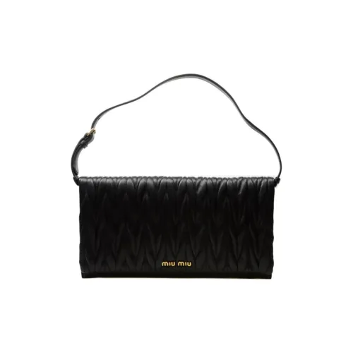 MIU MIU Корова Кожа Одно Плечо Сумка Женская Черная