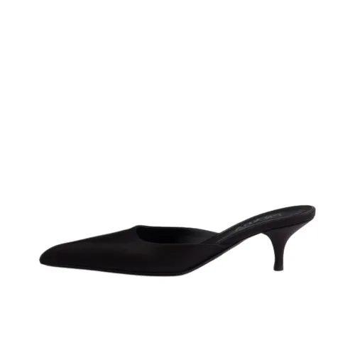 PRADA Резиновая подошва Домашние тапочки 5,5 см Женские Черные