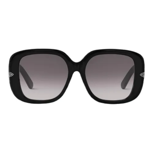 LOUIS VUITTON Ацетат Стразы Нерегулярная форма Солнцезащитные очки Унисекс Черный