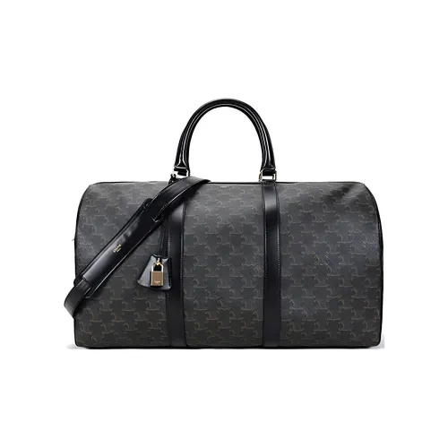 CELINE Triomphe Коровья кожа Сумка через плечо дорожная сумка большая мужская черная рыжевато-коричневая