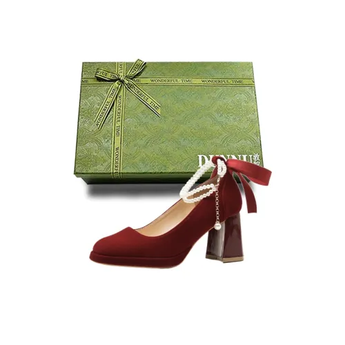 Dunnu Грубый каблук Высокие каблуки Женские