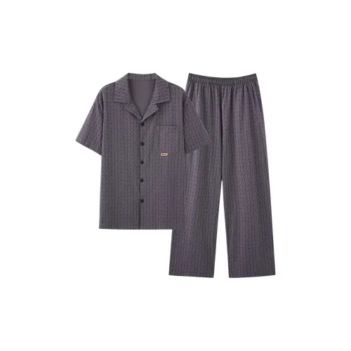 Gongdie Пижамный комплект Мужской Темно-серый