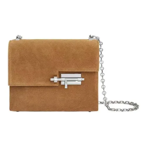 HERMES Verrou Doblis Телячья кожа Verrou Сумка Сумка через плечо Мини Женская 3H Окер Охра