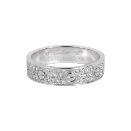 Cartier Обручальное Кольцо #LOVE#, Бриллиантовое Паве Белое Золото, Бриллианты