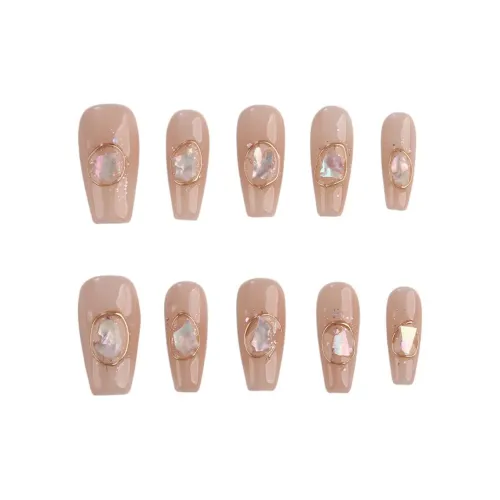 SHANGSHIQIN Креативный Мягкий Кристальный камень Осветляющий False Nail 25 мм Средний LADDER Мягкий Тон Однотонный